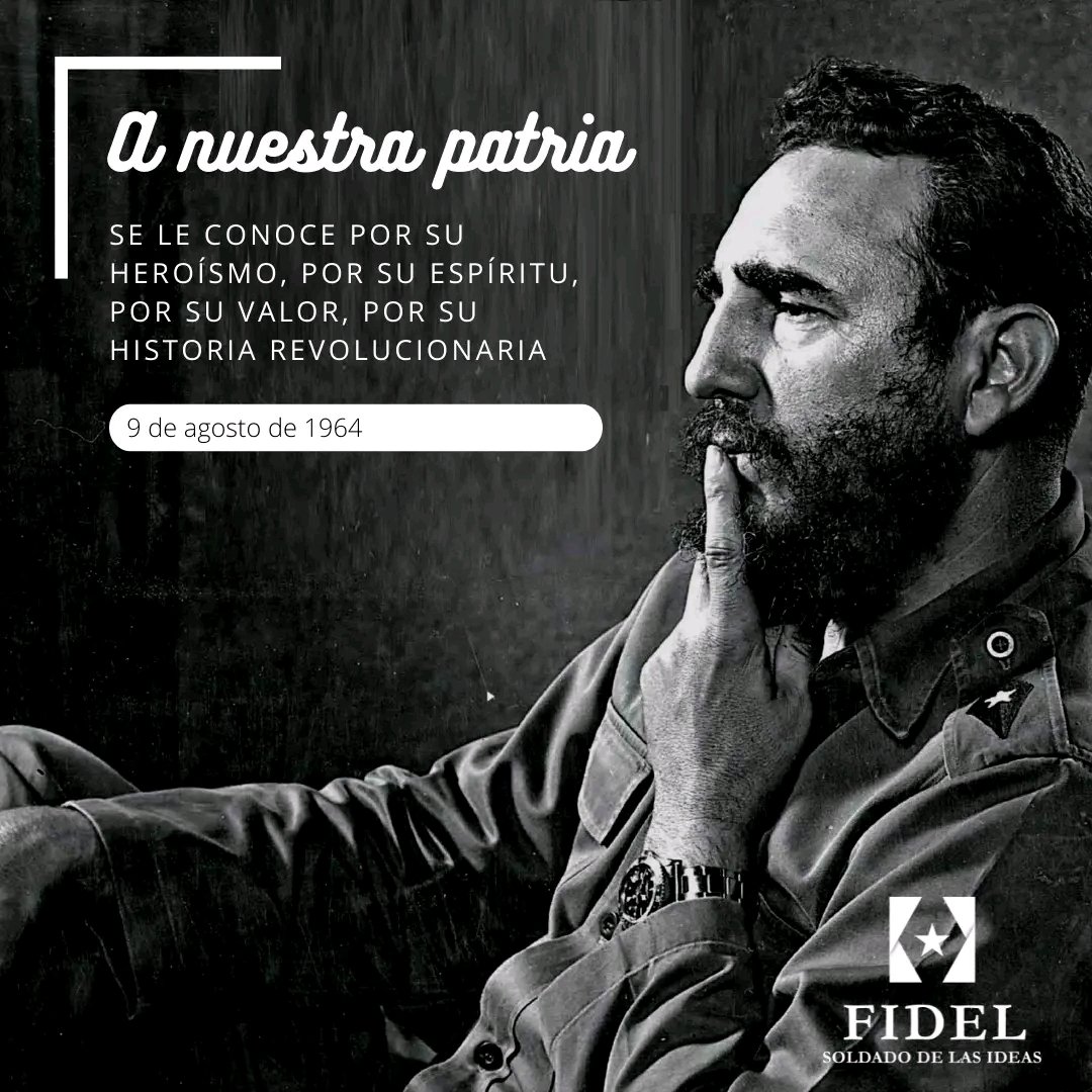 #AnapSanctiSpíritus. #FidelCastro 🎙️ “(…) ya no se conoce a nuestra patria en el mundo solo por el ron, o por la belleza de sus mujeres, se le conoce por su heroísmo, por su espíritu, por su valor, por su historia revolucionaria”. #AnapCuba #FidelPorSiempre #ConTodosLaVictoria