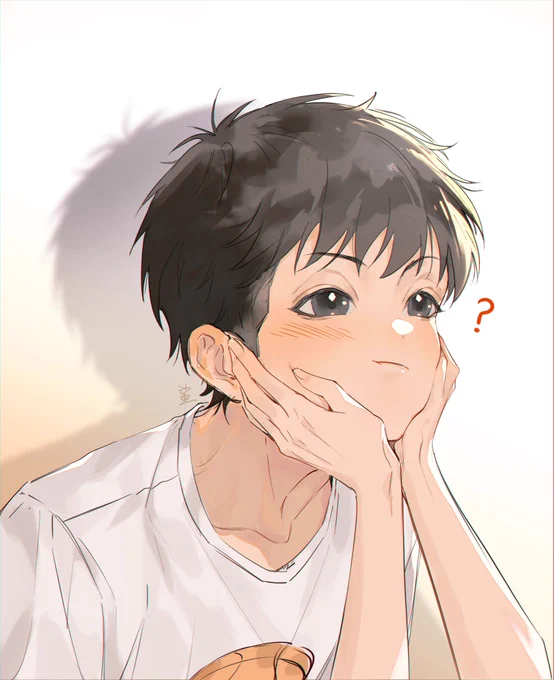 摸摸沢北的脸……..