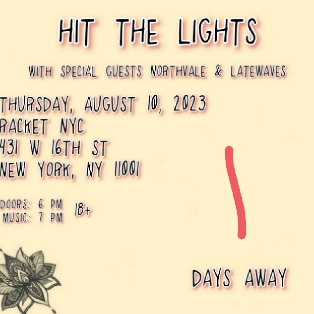 New York City! 
<a href="/HTLband/">Hit The Lights</a> <a href="/latewaves/">latewaves</a> <a href="/northvaleband/">NORTHVALE</a> <a href="/Racketnewyork/">Racket NYC</a>

🎟: bit.ly/HTLNYC23
