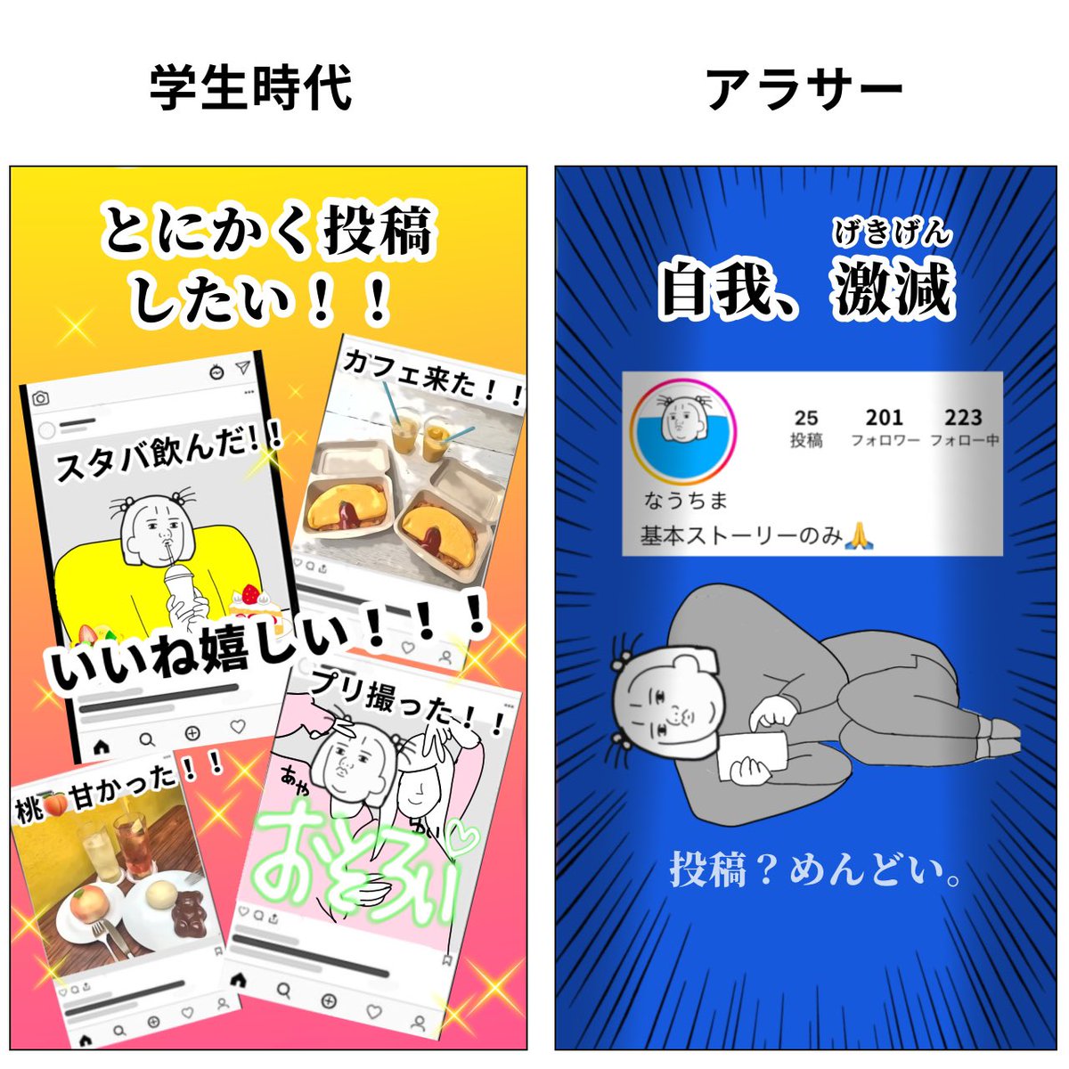 JK時代と アラサー時代の違い