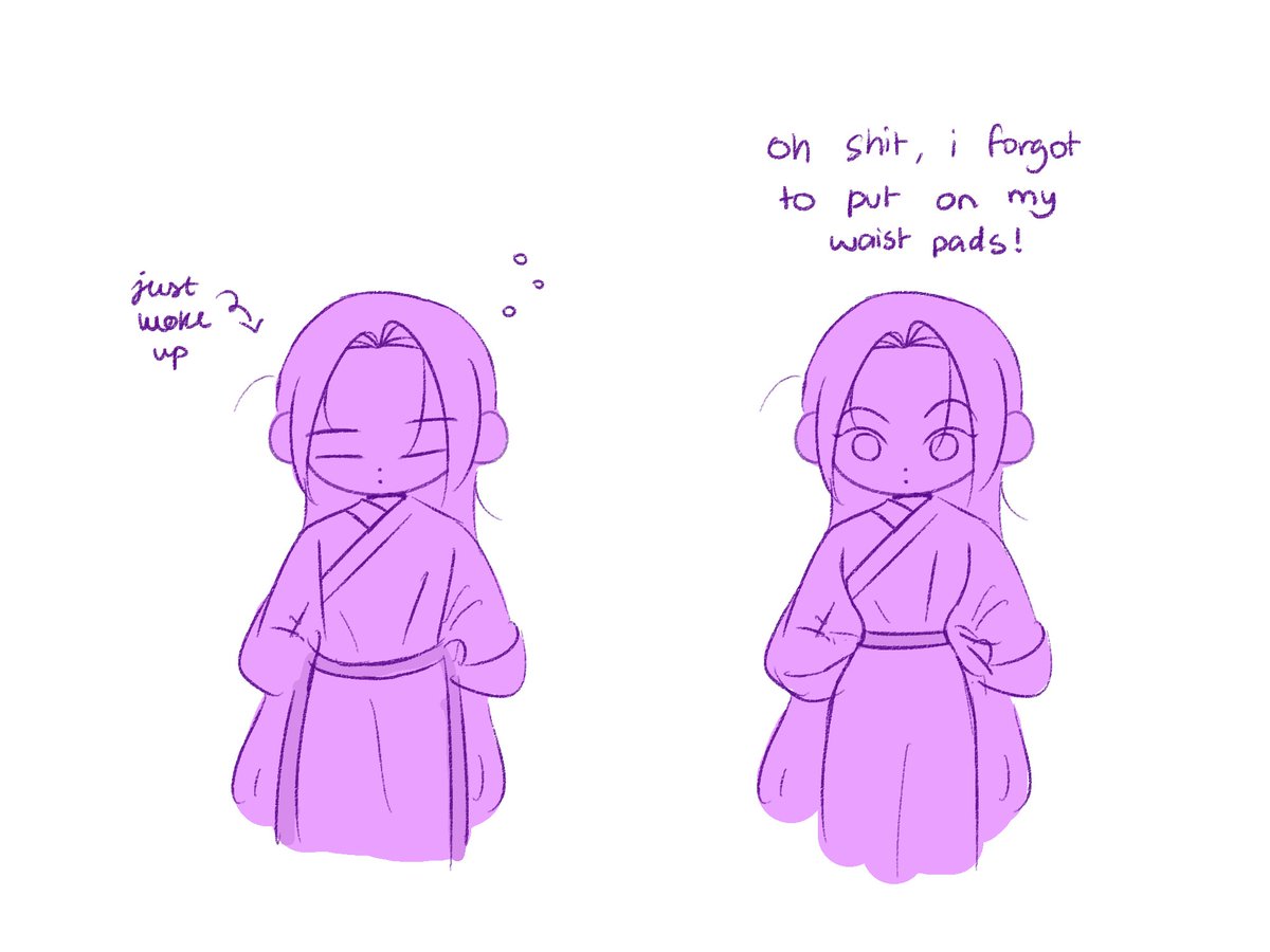 demonicfarmer69's tweet photo. Q: how small is jiang chengs waist 👀

🍇: (cough) you dont need to know >.> 
===
#jims23minievent https://t.co/3xnyKXZexG