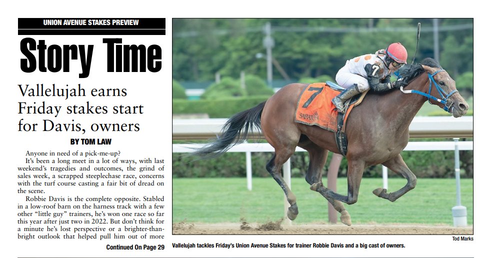 New story on my big girl Vallelujah in today's @SaratogaSpecial - thank you @SaratogaTL 
starts on page 28

#EastAveRacingStable

thisishorseracing.com/wp-content/upl…