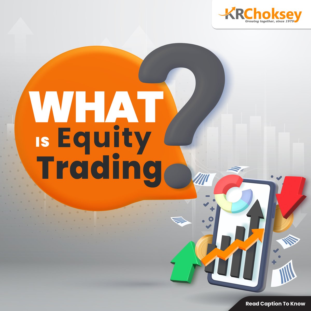 Equity trading involves purchasing and selling ownership shares in publicly listed firms on stock exchanges. This makes you a shareholder, holding a part of the company.

#KRChoksey #finance #equitytrading #equitymarket  #equitytrader #stockmarket  #nse #bse