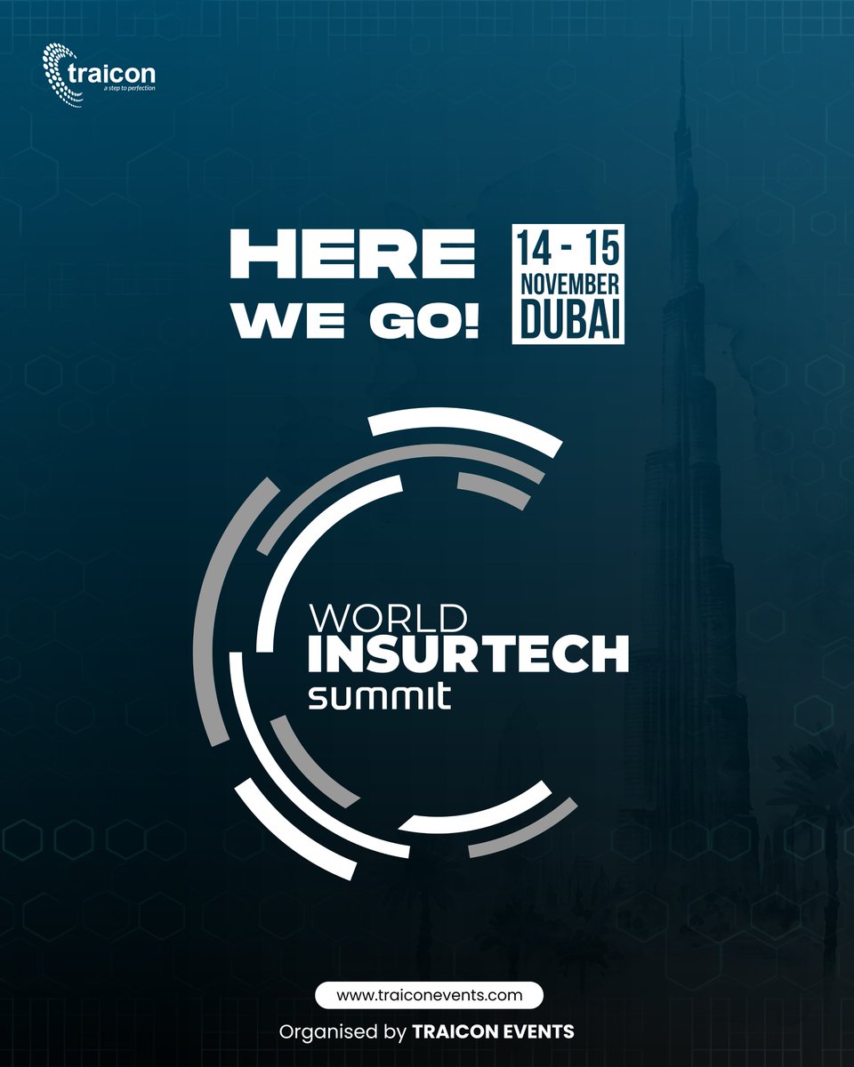 TraiCon_Events's tweet photo. πJoin us for #WorldInsurTechSummit in #Dubai to redefine insurance through technology and innovation.
Don't miss this game-changing event.
#InsurTechSummit #FutureOfInsurance #DubaiInnovation #DubaiEvent #WITSDubai2023 #TraiconEvents https://t.co/6KwmkHOfcu