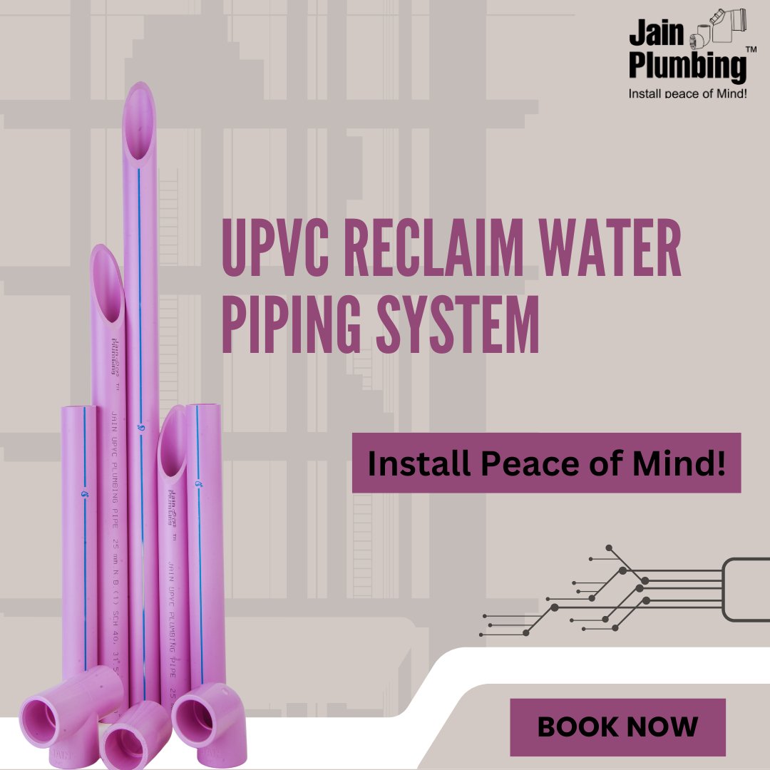 JainPlumbing's tweet photo. Leak-proof your world with Jain Plumbing's UPVC Reclaim Water Piping System. Smart solutions for a sustainable future. Choose excellence, choose peace of mind. 💧🌏 
#SmartPlumbing #jainplumbing #InstallPeaceOfMind #plumbing #reclaim #sustainable #recycle #watersaving #leadfree https://t.co/jNgAUj15Pt