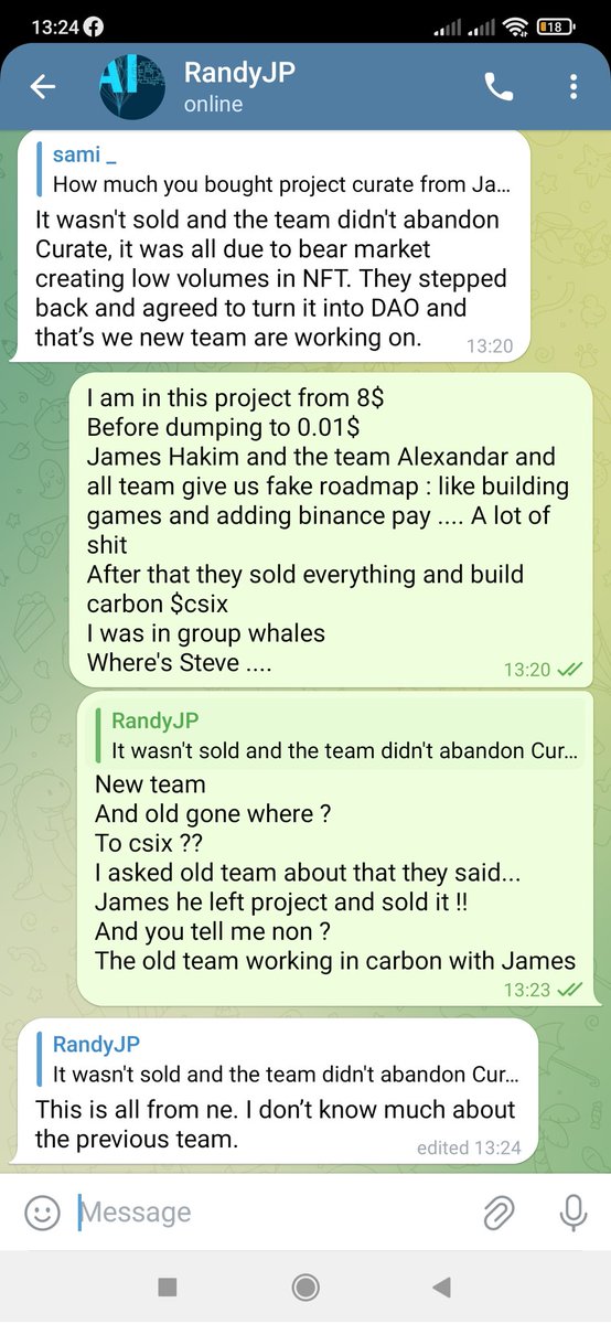 cointoty's tweet photo. Group of scammers
$csix #csix  #CarbonBrowser
After scam investors in #curate project $xcur 
They sold project too new one.
Ask them about old team what happened they didn't have answer
And ask team of $csix why left project they give you answer we don't take salary.. scammers https://t.co/jkIvXPTOHD