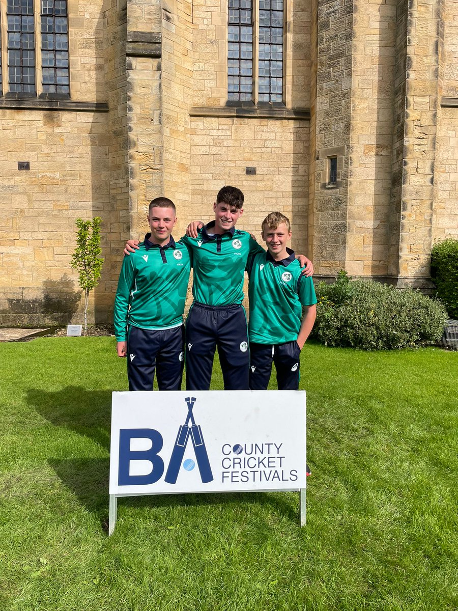 pembrokecricket's tweet photo. Congrats to Bruce, Dan and Ethan on their recent performances with the Ireland U15s 🦊☘️

#FutureStars #OneProudClub https://t.co/vvjL2muV1z