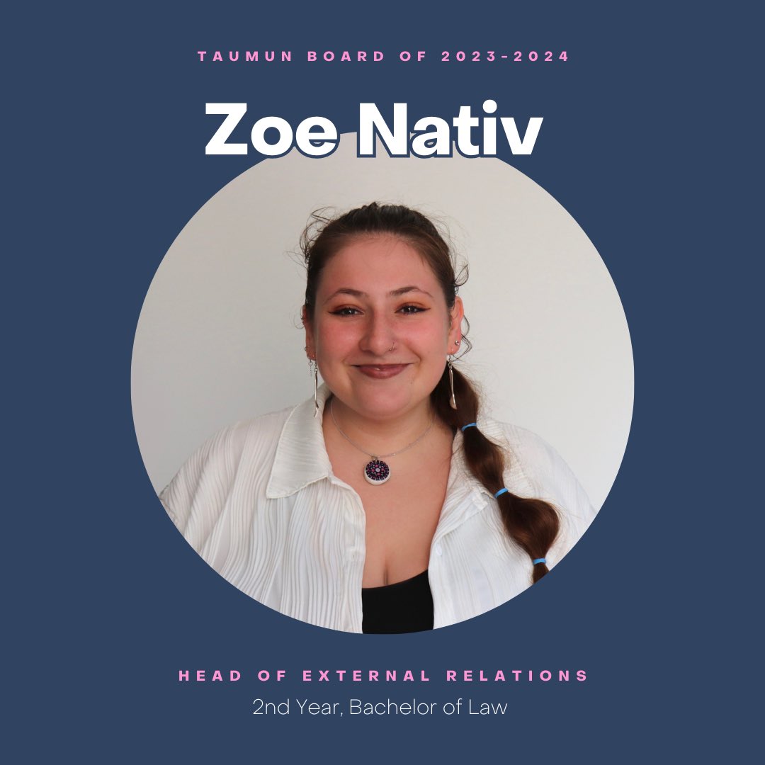 TAUMUN1's tweet photo. Meet: Zoe Nativ
Aka: Mx. Extrovert
Pronouns: They/Them
Studying: Bachelor of Law https://t.co/JW2VMCMBhq