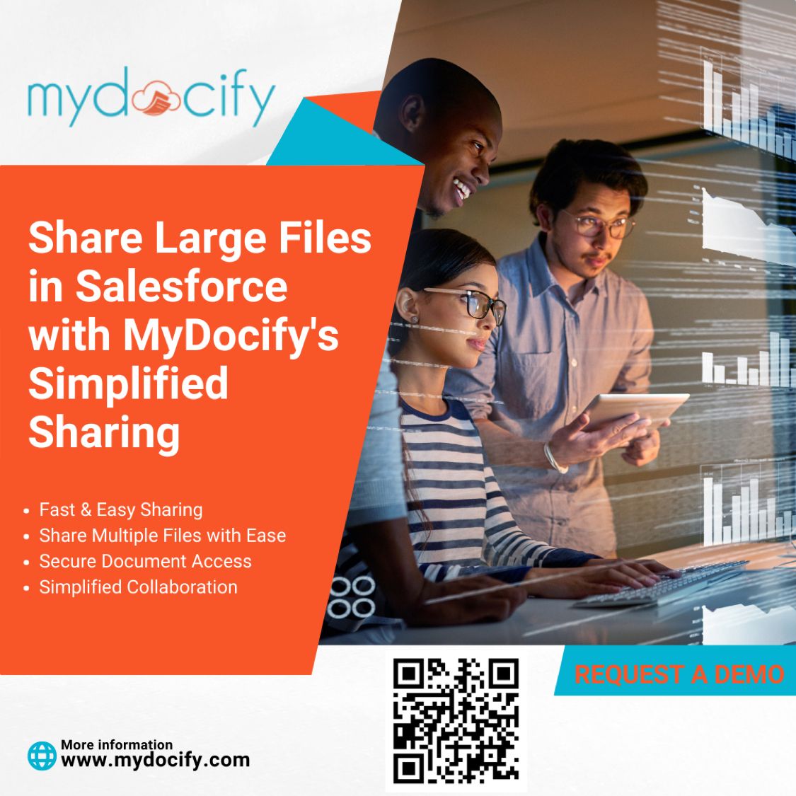 MyDocify's tweet photo. Say goodbye to file-sharing challenges in Salesforce with #MyDocify! Our AI-powered platform revolutionizes sharing large and multiple files, ensuring swift and secure #document access, seamless collaboration, and heightened #Productivity. 

#salesforce #filesharing https://t.co/GomiSx95dl
