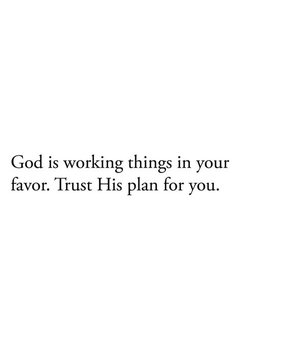 Trust God