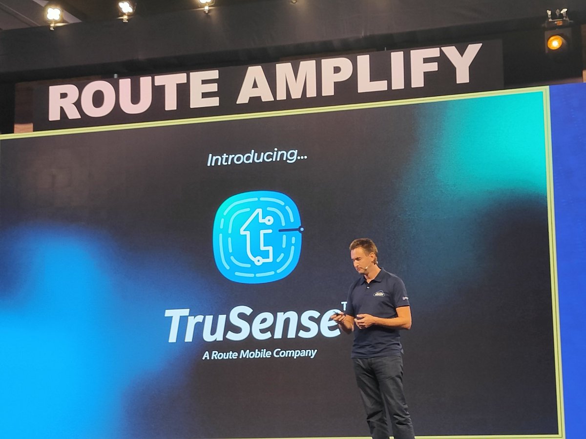 augvcor's tweet photo. @david_vigar showcasing @routemobile #TruSense family of products( #TruAuth, #TruScore, #TruFA) to verify and protect their customers especially from #SimSwap by Silent SMS authentication via telcos https://t.co/afL1QcLlfz