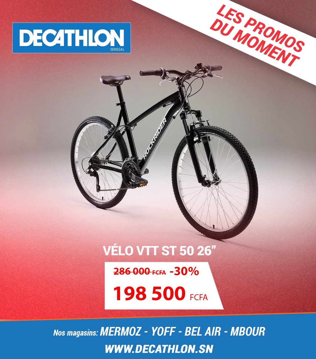decathlonsn's tweet photo. 🚴♂️🛍️ Jusqu'à -60% sur nos VTT 26 en promo !
Confort absolu avec cadre relevé, suspension 80 mm & selle ERGOFIT. Contrôle et performance pour des aventures épiques. Ne manquez pas ces offres limitées!
#VTTEnSolde #ConfortMax #AventureEnPromo 🚵♀️🔥 https://t.co/u0qjqLChOu