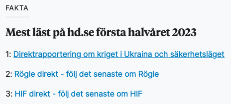 gustavhjarn's tweet photo. @christofera Kul att se att live-lösningen uppskattas så mycket både av er och av läsarna. Hos många tidningar är live-flöden idag de mest lästa artiklarna. Exempelvis som https://t.co/A7pW8Dl3r6 gick ut med häromdagen. https://t.co/0aD9YA7Y9t