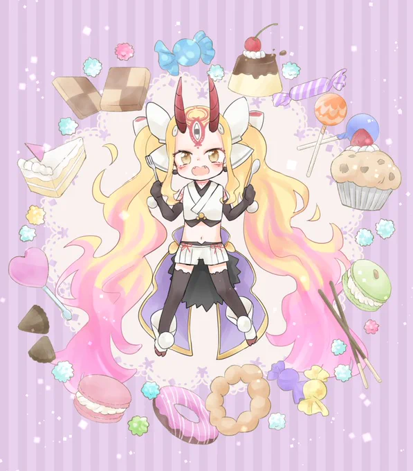 水着茨木ちゃん(とロビン)過去絵再掲 サバフェス2楽しみ!!
