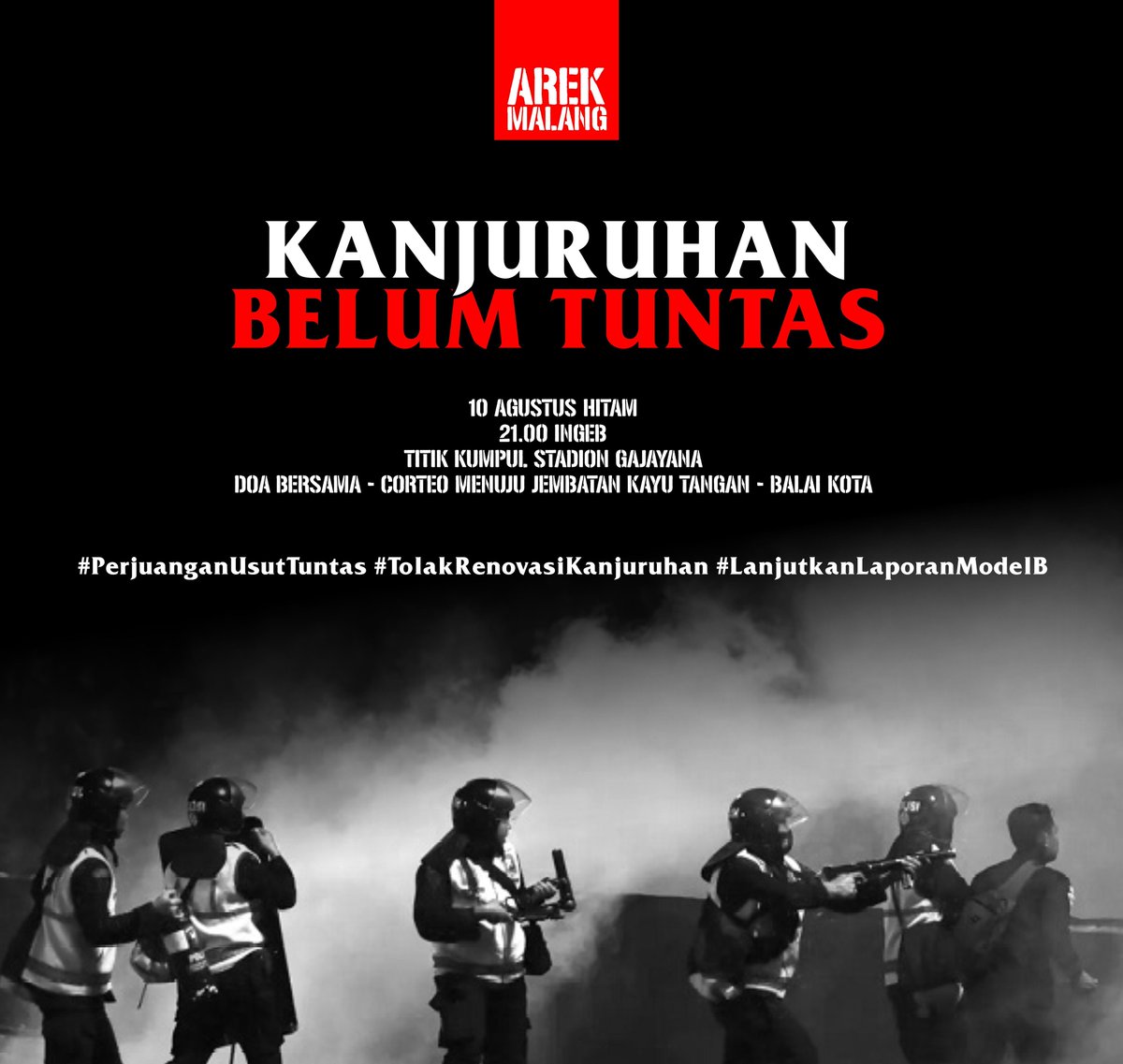 Suara-Suara Itu Tak Bisa Dipenjarakan 🔥

#KanjuruhanBelumTuntas
#Bebaskan8TahananKemanusiaan
#ArekMalang
#JagaSatuPijar