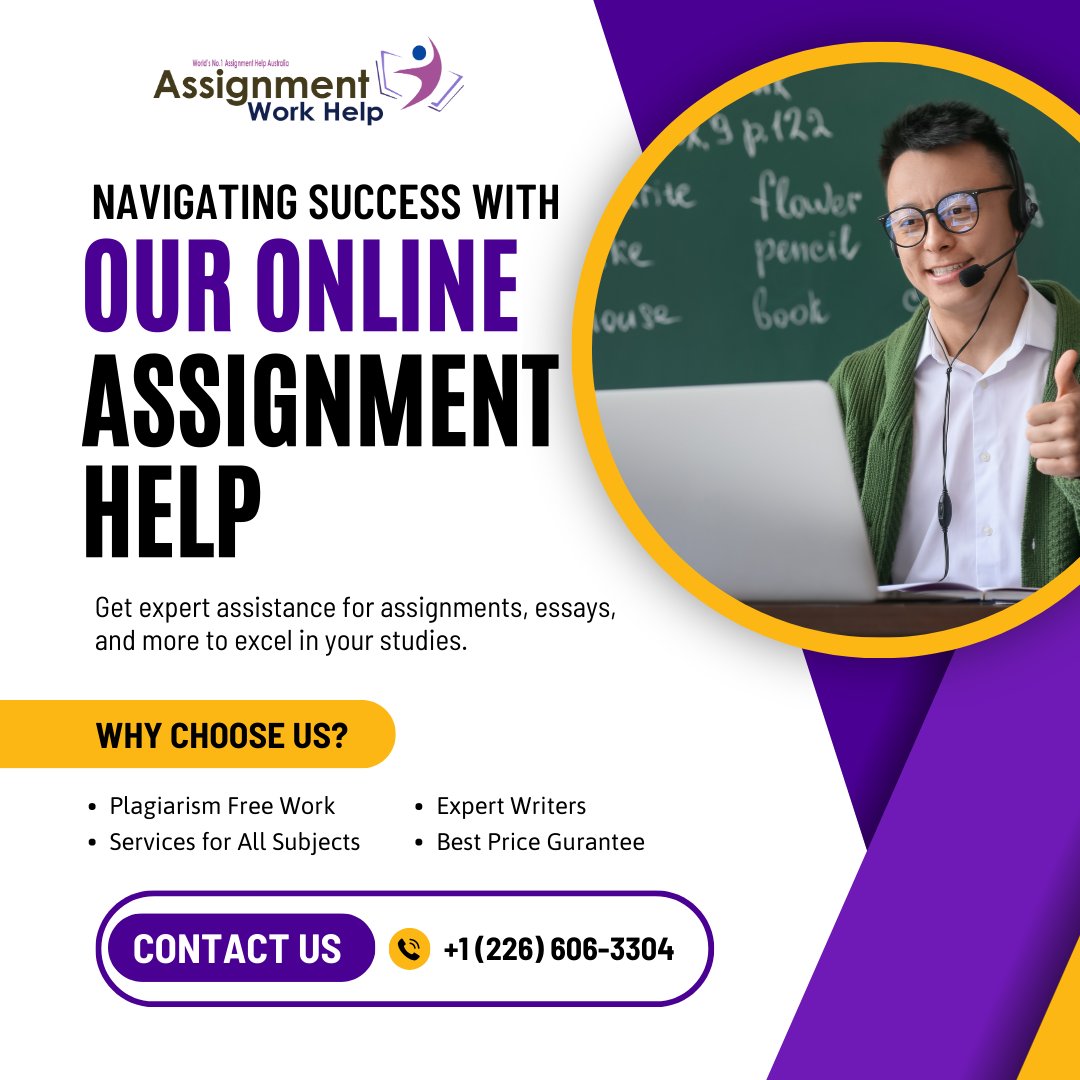 AWorkhelp's tweet image. Navigate academic success with our Online Assignment Help! Let expert guidance chart your path to triumph.
#assignmentworkhelp #essaywriting #assignmenthelp #homeworkhelp #Australia #onlineassignmenthelp #highschool #assignmenthelpaustralia #education