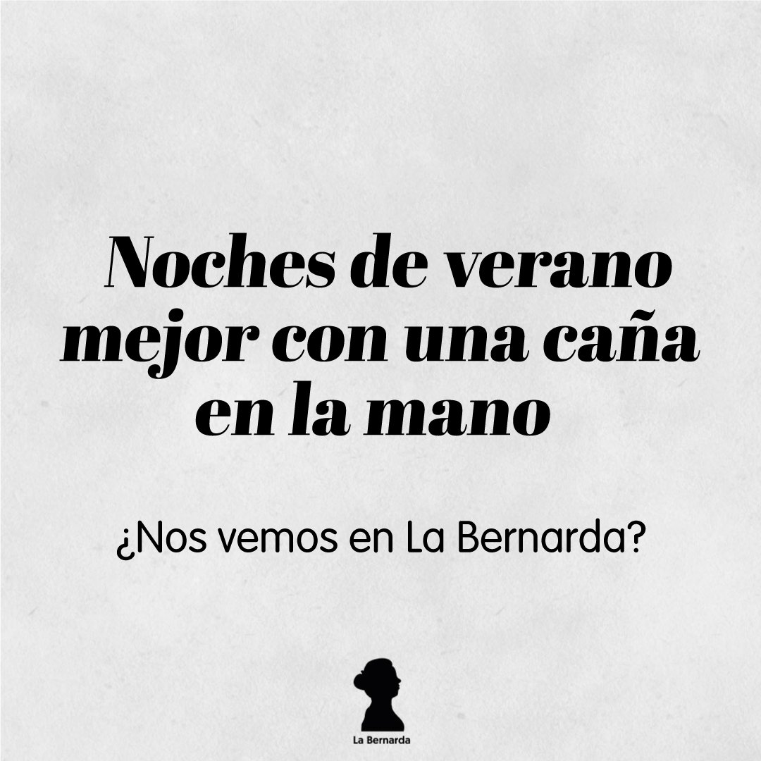 Las noches de verano, mejor con una caña en la mano🍺

¿Nos vemos en La Bernarda?

📍 La Bernarda (Centro de Ocio Zig Zag)
☎️ 661 70 02 93

📍 La Bernarda (Santa Eulalia)
☎️ 968 21 91 83

#labernardamurcia #labernarda #restaurantes #murcia #santaeulaliaaeulalia