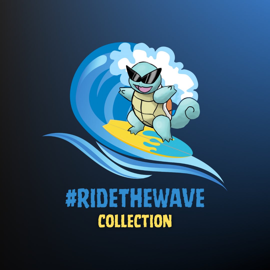 Introducing the “Ride the Wave” Collection🌊🐢💦 

Thank you to everyone who’s supported “Riding the Wave” thus far! 💙

This is my FIRST release, I hope you all enjoy! 💎 (link in replies)

Designed by: <a href="/crunchess_/">Crunchess</a> 

#RideTheWave