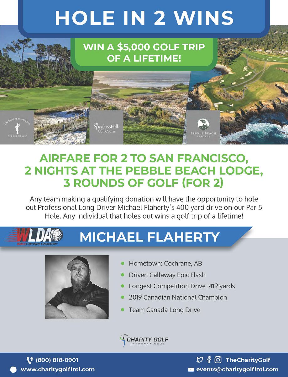Welcome Long Drive Champion Michael Flaherty to the Share the Spirit Golf Classic on August 15 at The Willows! Golfers can team with Michael for a chance to win a Golf Trip of a Lifetime &amp; support the great work of <a href="/GscsFoundation/">Greater Saskatoon Catholic Schools Foundation</a> &amp; students of <a href="/GSCSNews/">Greater Saskatoon Catholic Schools</a>!