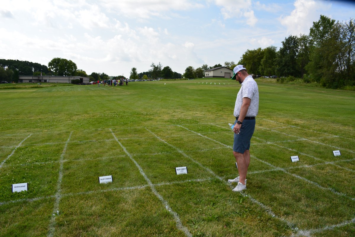 Aaron Hathaway, Rick Fletcher and Jason Fausey with Nufarm’s technical services group visited the University of Wisconsin, Ohio State, Rutgers and Purdue Turfgrass Field Days to evaluate the performance of Nufarm’s coming soon Allstar and PrimeTime herbicides.