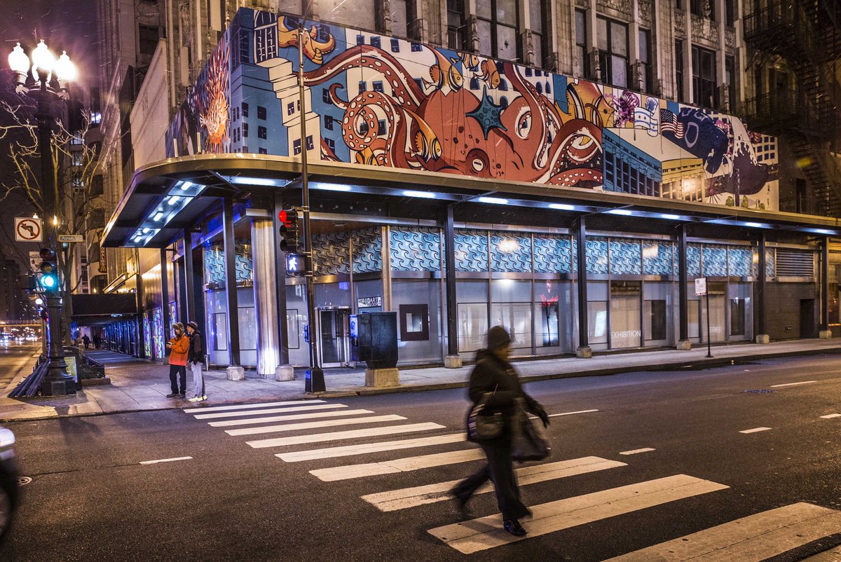 We’re asking <a href="/ChiLoopAlliance/">The Chicago Loop</a> to restore Noah’s Float Mural at State and Adams in Downtown Chicago, one of his large-scale public art pieces. If you’ve enjoyed it over the last decade, please RT! #SaveFloat