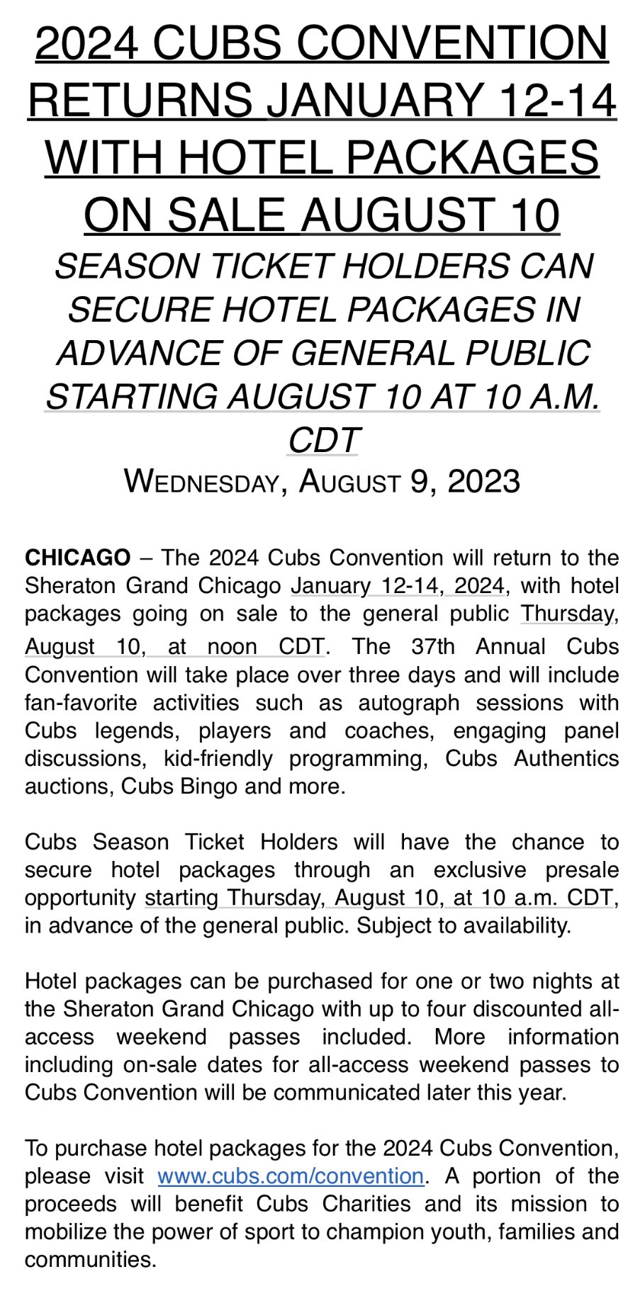 Chicago Fan Club Convention 2023! – Chicago