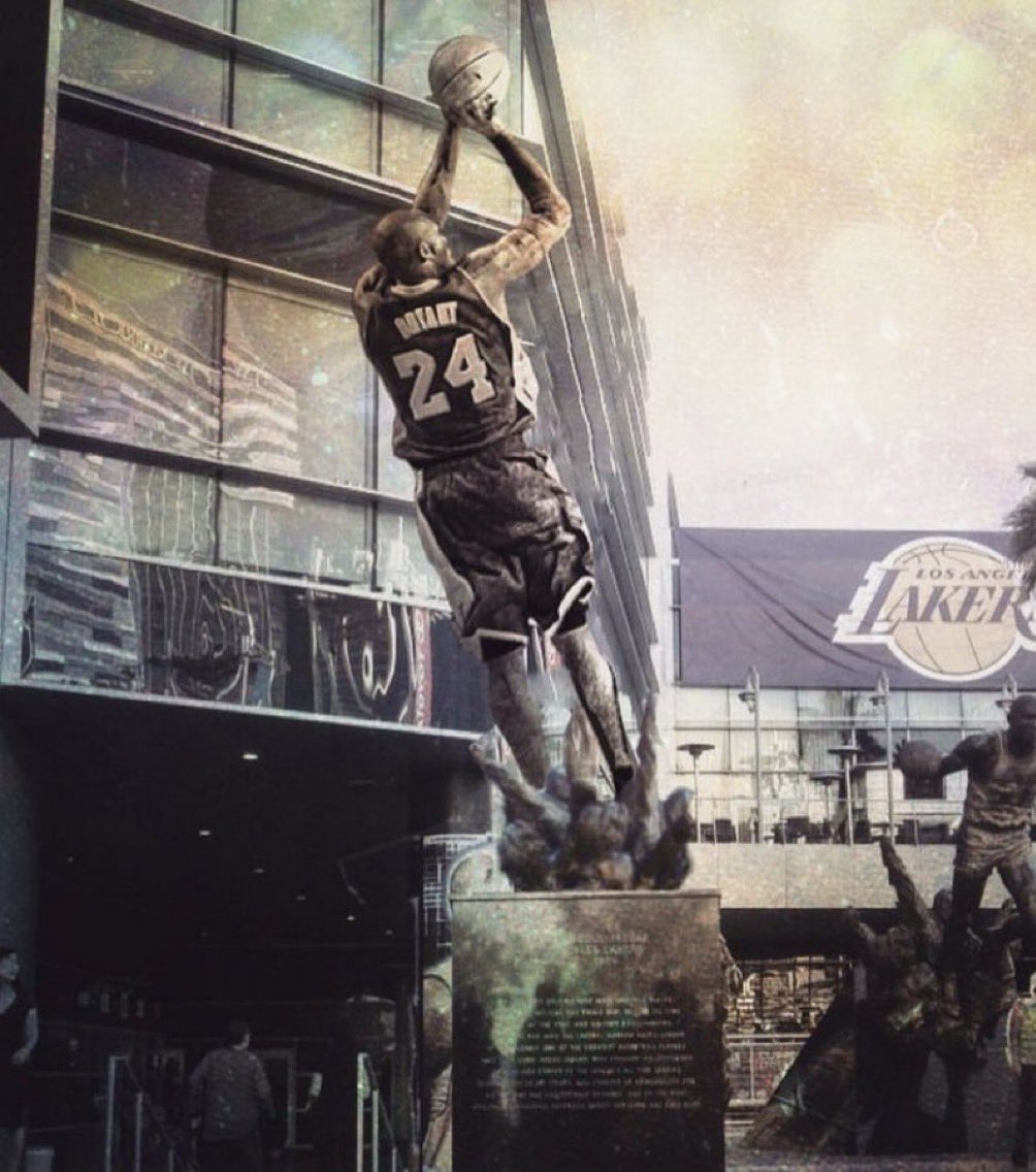 BREAKING: The Lakers will unveil a statue of Kobe Bryant on August 8, 2024,  outside of Crypto Arena and they will also honor his daughter, Gigi, in the  tribute. 💜🐍
