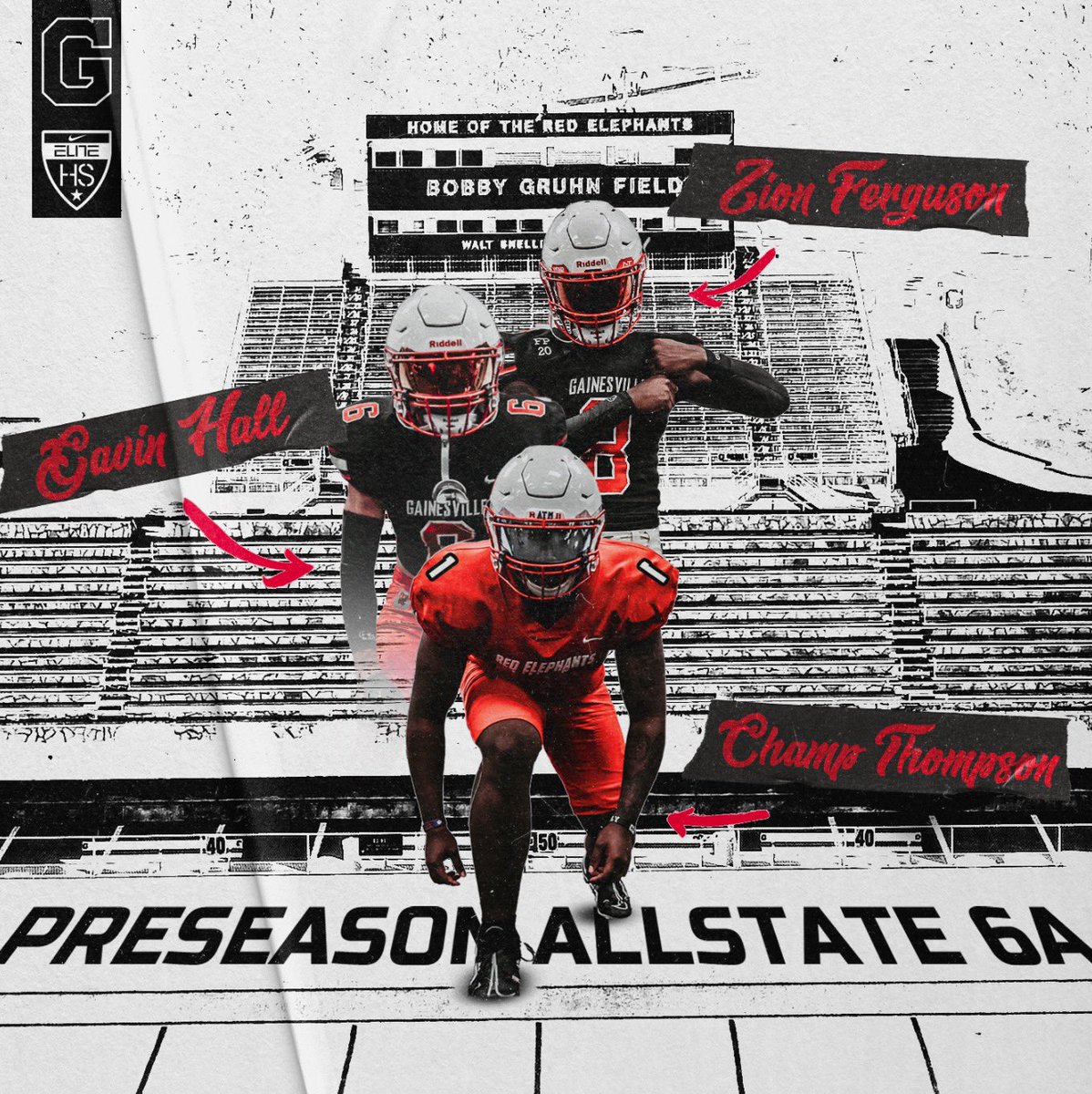 Congratulations to @Jghall12 @iam_champ7 & @ZionFerguson8 on being selected to Preseason All State‼️ Now Go Play 🏈