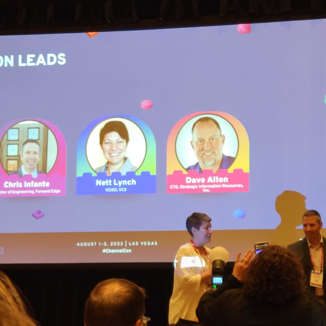 Big cheers to our Director of Engineering, Chris Infante! He co-hosted a cybersecurity session at Channelcon with Nett Lynch and Dave Alton. #FEK12 #Channelcon #Cybersecurity