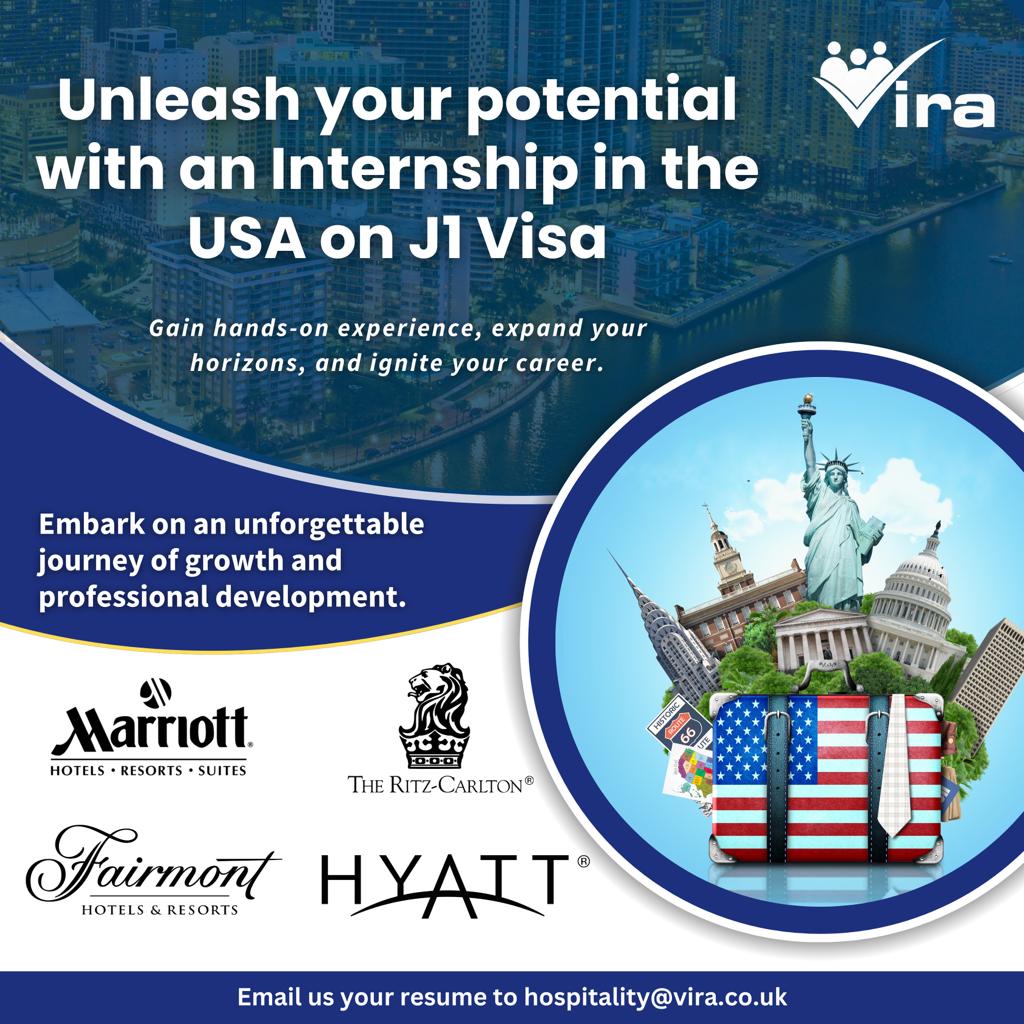 ViraUK's tweet photo. This is an opportunity for you to train with prestigious hospitality brands in the United States!

Reach out to us through the following email addresses: hospitality@vira.co.uk.

#J1internship #internshipprograms #culinaryprograms #USinternships   #USArecruitment #usembassy https://t.co/UAvHRdkjbm
