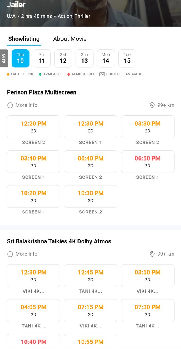i_RA_Anand's tweet photo. #Jailer Day 1 Showcount (#TK_Area)
34 Theatres , 213 Shows π₯
#TirunelveliDistrict ;
PSS 19sh
Ram 10sh
Alangar 5sh
Rathna 5sh
Senthilvel 5sh
Chithra 4sh
Balaji 5sh
Kalyani 4sh
Hema 5sh
#KanniyaKumari
Chakravarthy 17sh
Vasantham Palace 4sh
Karthikai 4sh
Rajesh 4sh
Rama 4sh
** https://t.co/o2TQYR2hmr