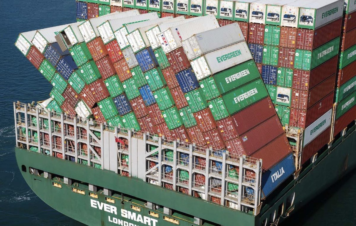 @iyeadkhalil112 Looks like the Ever Smart in 2017. UK MAIB found heavy weather combined with improperly stowed or secured containers