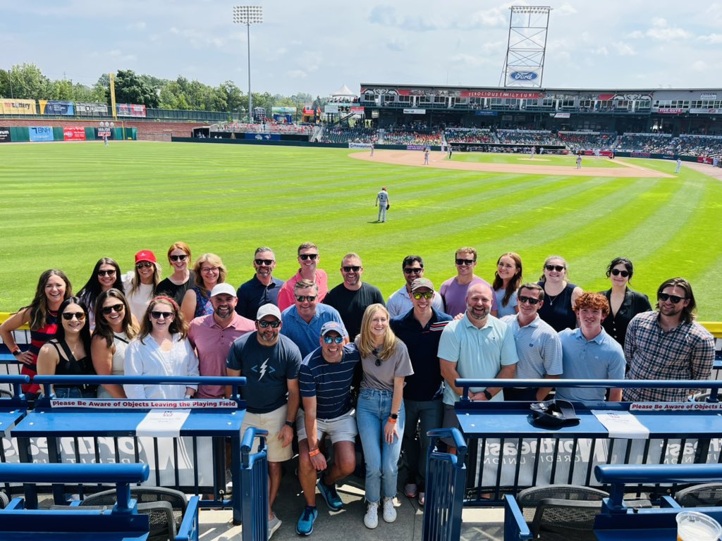Work hard, play hard! Company outing at the <a href="/FisherCats/">New Hampshire Fisher Cats</a> game!