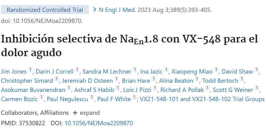 farmacotips's tweet photo. EL NUEVO FÁRMACO QUE ACABARÁ CON EL DOLOR.

VX-548 es un fármaco experimental en fase II que disminuye el dolor en procesos quirurgicos como abdominoplastia y bunionectomia después de 48 horas de su utilización.

VX-548 es un fármaco no opiáceo que actúa en receptores periféricos de Na+ (Nav.18) los cuales transmiten las señales de dolor recogida por los nociceptores y al ser inhibidos de forma seletiva desaparece el dolor.

A diferencia de los opioides VX-548 no actua en el sistema nervioso central por lo cual no genera dependencia ni tolerancia tal vez siendo la duda más fuerte después de lo ocurrido con el fentanil.

¿tu que opinas? ¿Sera este el fin del manejo del dolor con opioides?