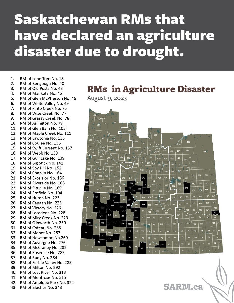 For information and direction to resources and programs regarding the current drought conditions, please see the link below to <a href="/SaskCattlemens/">Sask Beef</a> Drought &amp; Information resources.   

saskbeef.com/drought-inform…