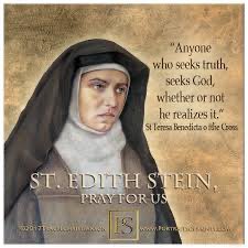 Today is the Feast of St. Edith Stein. We pray for her intercession and for the St. Edith Stein CES community. <a href="/SteinDPCDSB/">St. Edith Stein</a>
