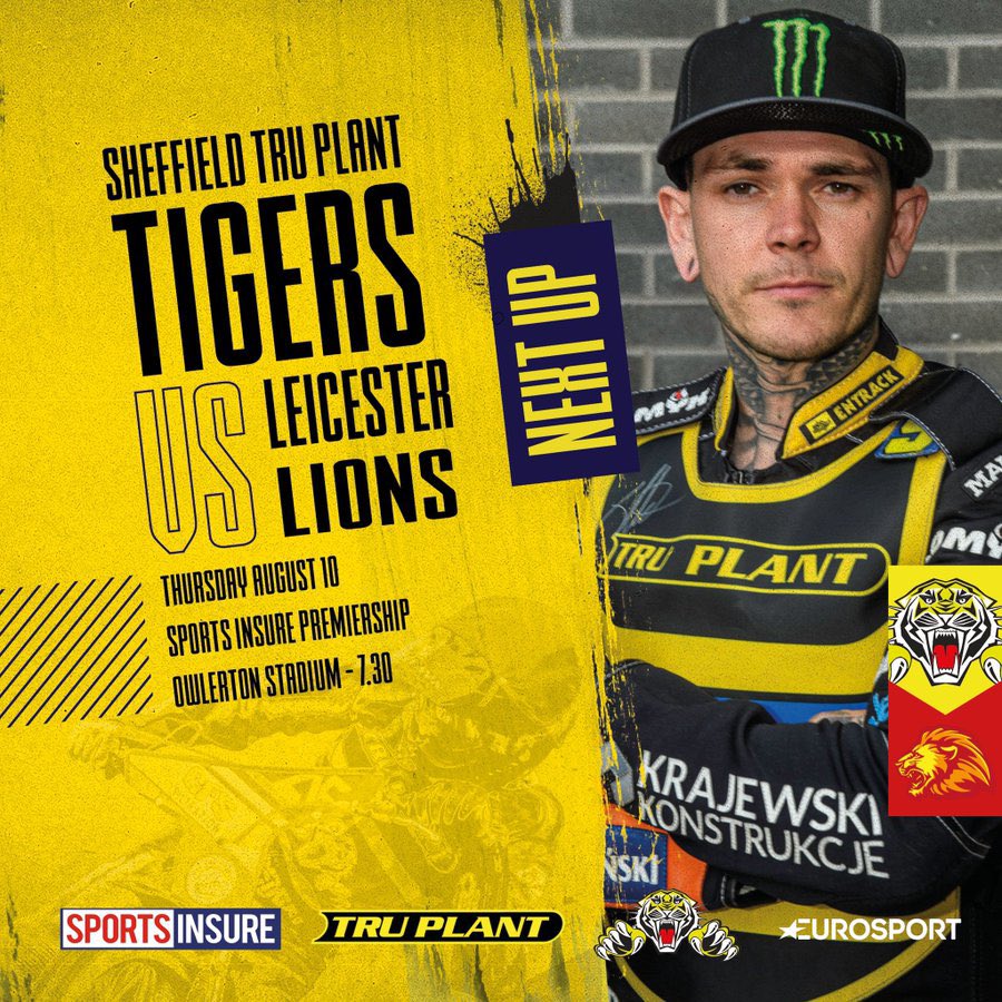 Looking forward to watching 3X World Champion <a href="/TWoffinden/">Tai Woffinden</a> in his first outing for <a href="/TigersSpeedway/">Sheffield Speedway</a> tomorrow evening! Tickets still available on the gate! Gate opens at 6pm. I hope to see you there! @eurosport <a href="/WorldSBK/">WorldSBK</a> <a href="/MotoGP/">MotoGP™🏁</a> <a href="/discoveryplusUK/">discovery+ UK</a> <a href="/tntsports/">TNT Sports</a>