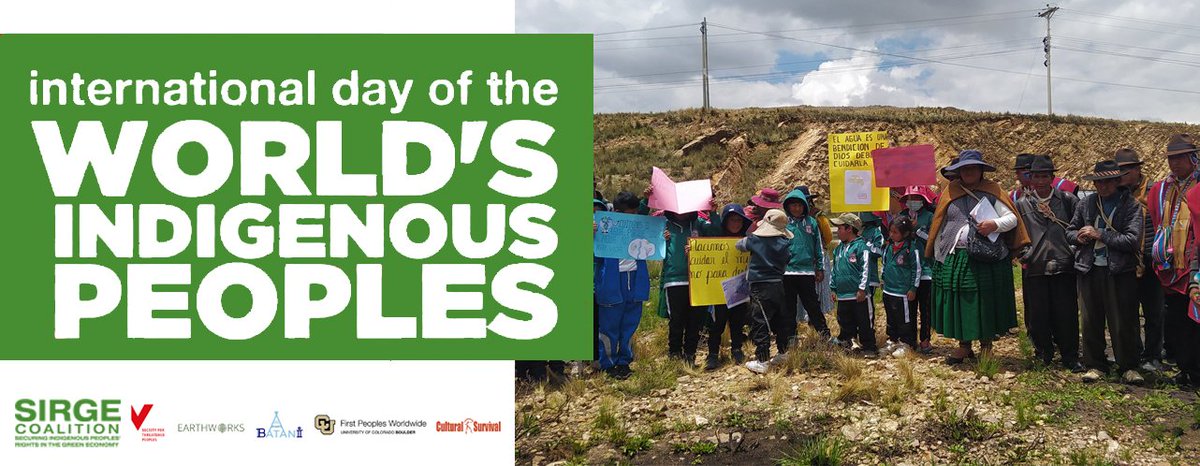 This International Day of the World's Indigenous Peoples, the #SIRGECoalition encourages 5 actions to take in support of #IndigenousPeoples facing threats from #TransitionMinerals mining: mailchi.mp/colorado/sirge… #IndigenousPeoplesDay