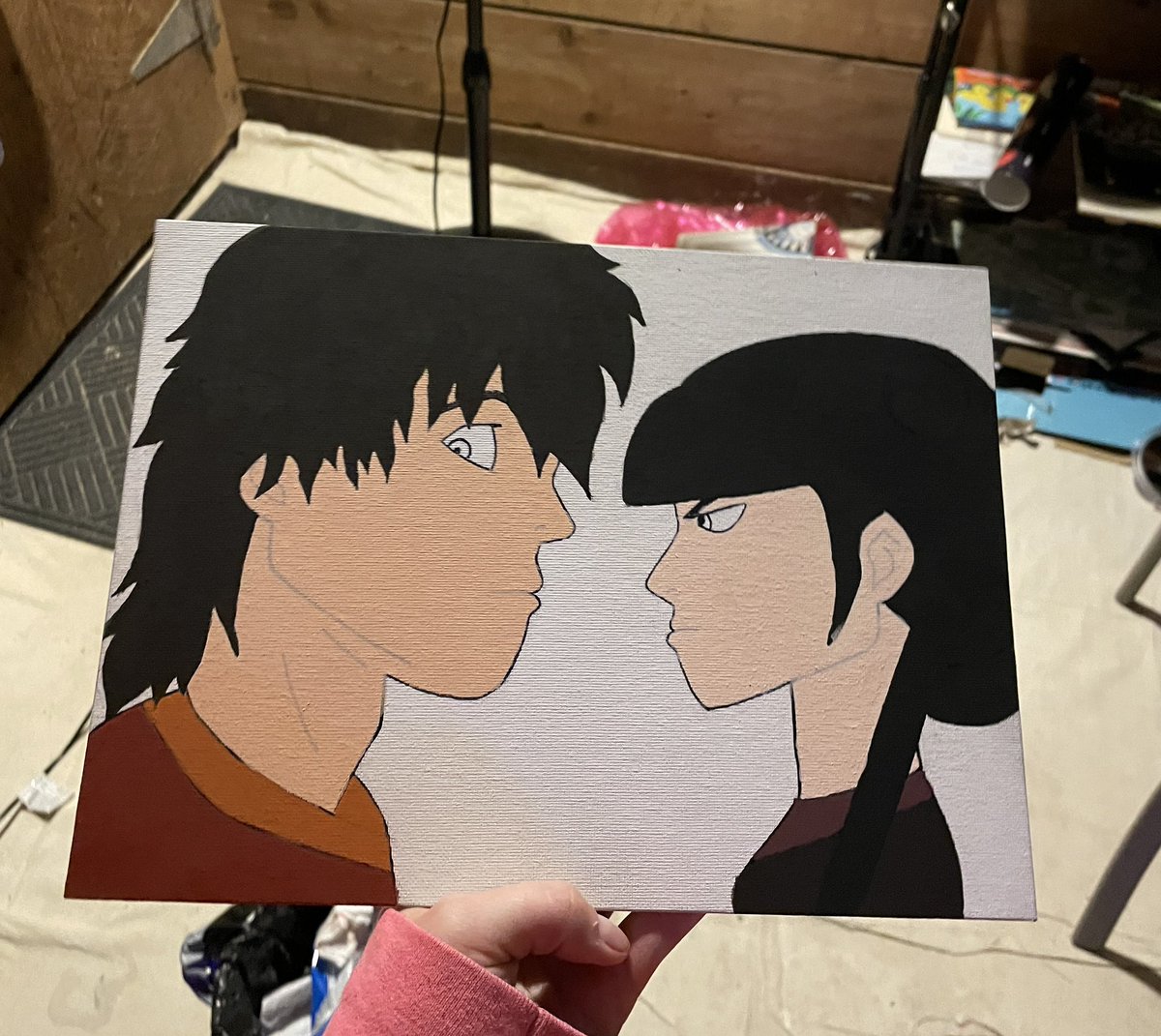 MackTellAStory's tweet photo. Yesterdays progress on my Avatar: The Last Airbender painting series https://t.co/Un3AosHq7Y