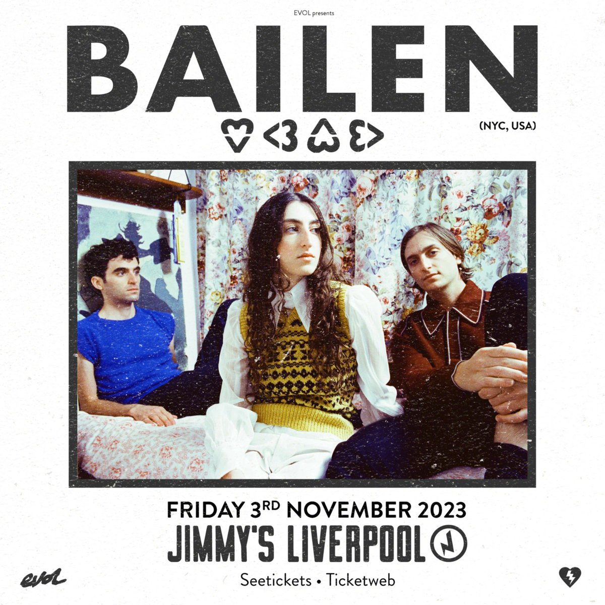 Open your portal to New York City siblings <a href="/BailenTheBand/">BAILEN</a>...

Radiant harmonies &amp; adventurous arrangements amongst exhilarating avant-pop, their stunning record "Tired Hearts" is a must for your playlist. 

LIVE @JimmysLiverpool Friday November 3. Tickets: seetickets.com/event/bailen/j…