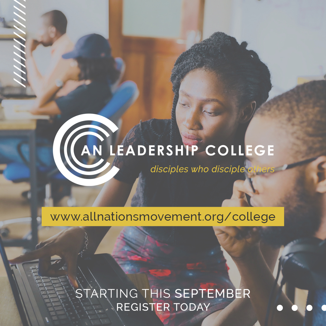 The registrations for All Nations Leadership College is open! An opportunity for in-depth discipleship training, to prepare you for mission in your own church, in another nation or in your workplace. Want to find out more?
-
allnationsmovement.org/college
-
#Leadership #College