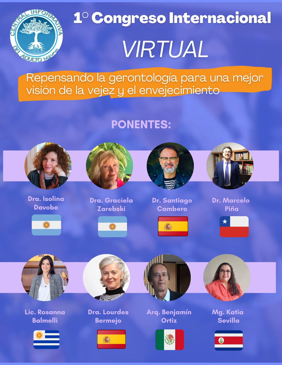 El próximo sábado 19 de agosto intervengo en este evento internacional sobre gerontología para abordar “Del envejecimiento activo a la sociedad intergeneracional”. Gracias por la invitación <a href="/adultomayorper/">Central Gerontológica Internacional</a> #vejez #envejecimiento