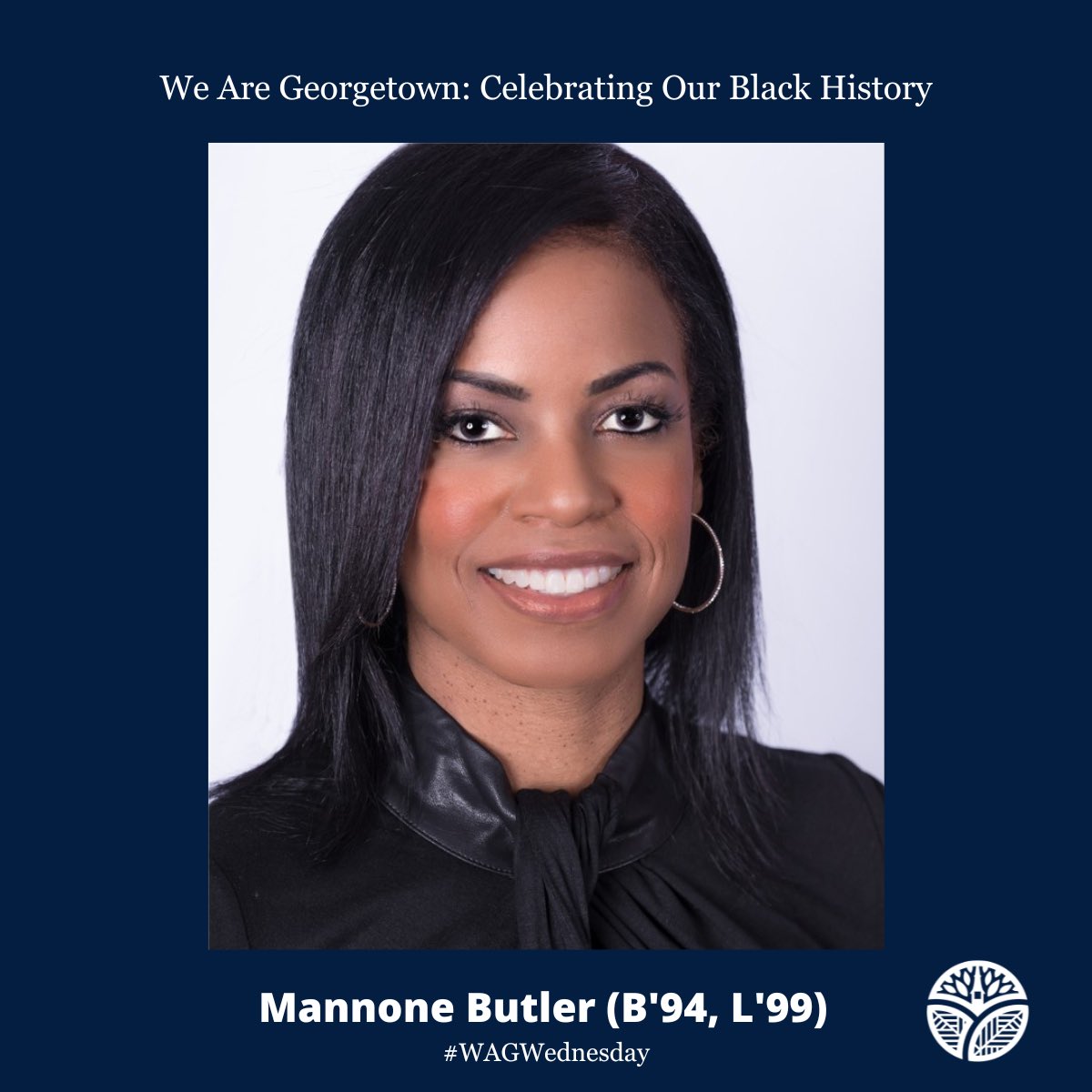 #WAGWednesday: We are excited to highlight Washington D.C. native Mannone Butler (B’94, L’99). This esteemed leader has served her community in various capacities, all centered around justice.