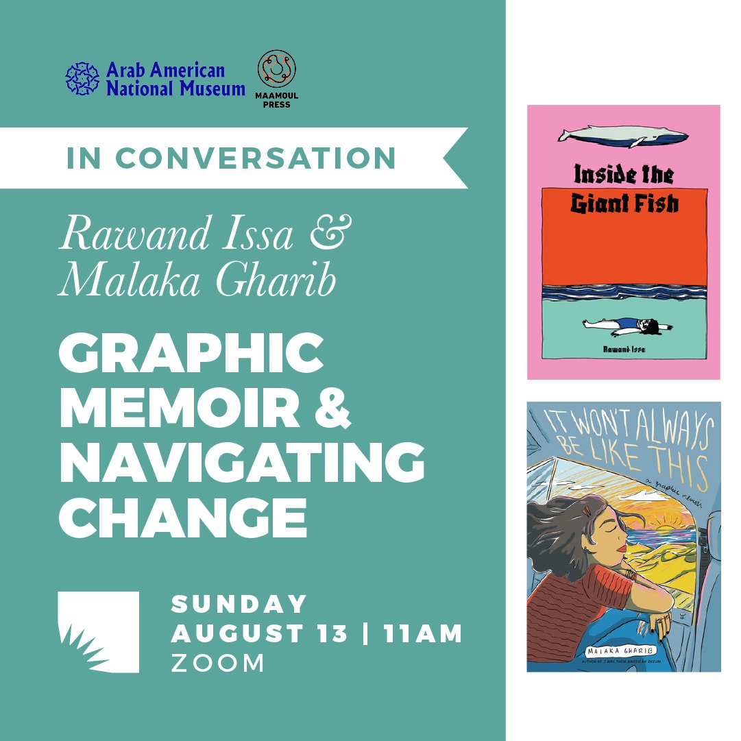 This Sunday! 📚 📖 📗 Join us for a live streamed conversation between graphic novelists Malaka Gharib and Rawand Issa, centering on their recently published graphic memoirs. #booktalk #graphicmemoir #graphicnovelist #maamoulpress #annarbordistriclibrary bit.ly/3QwGV9r