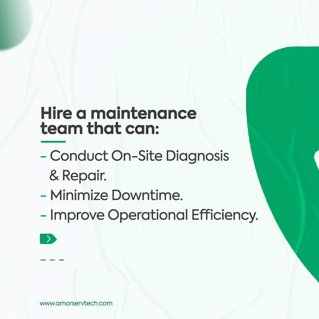 amorservtech's tweet image. Continuous equipment downtime?  

Hire our expert maintenance team for Effective on-site diagnosis &amp;amp; repair. 🚀🛠️

 Call +1 (866) 217-3580 or email info@amorserv.com #ManagedServices #NetworkSecurity #ITInfrastructureManagement #wednesdaymotivation