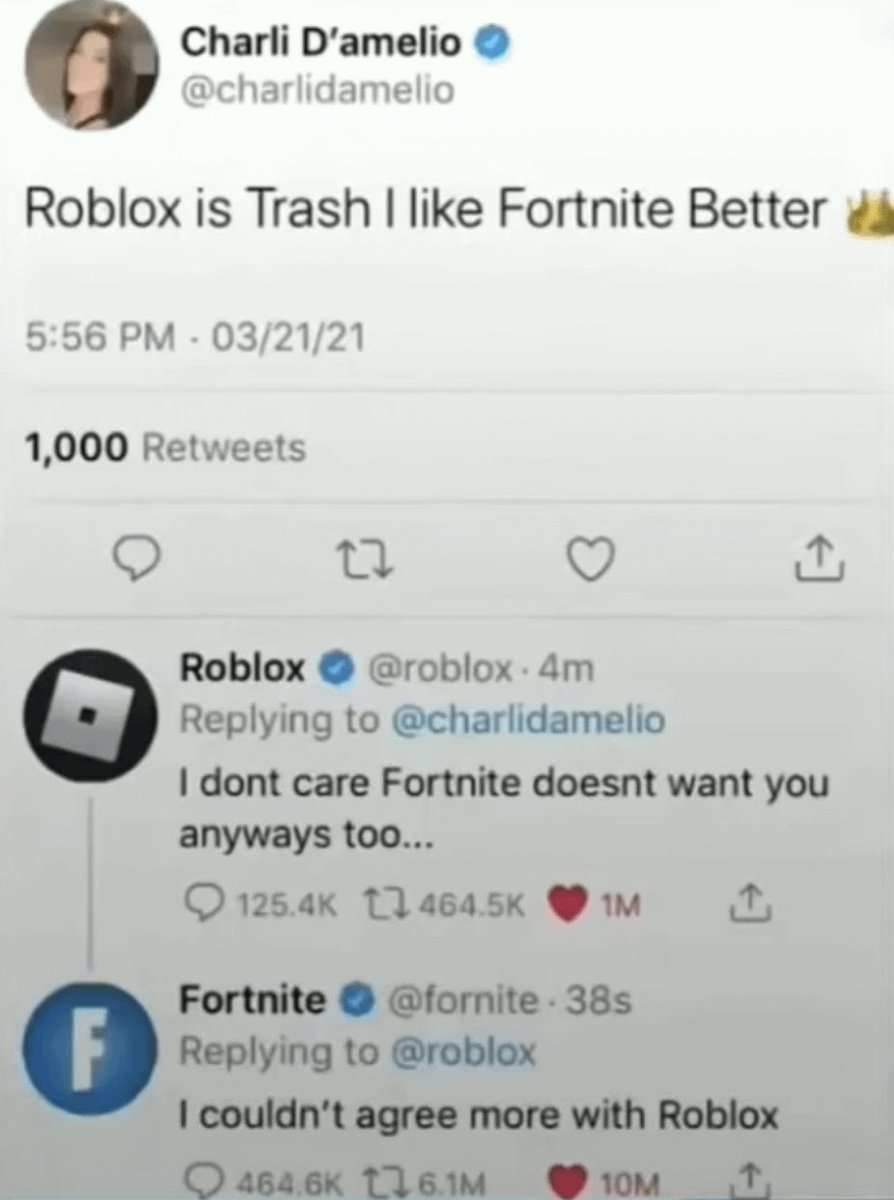 W Roblox and Fortnite