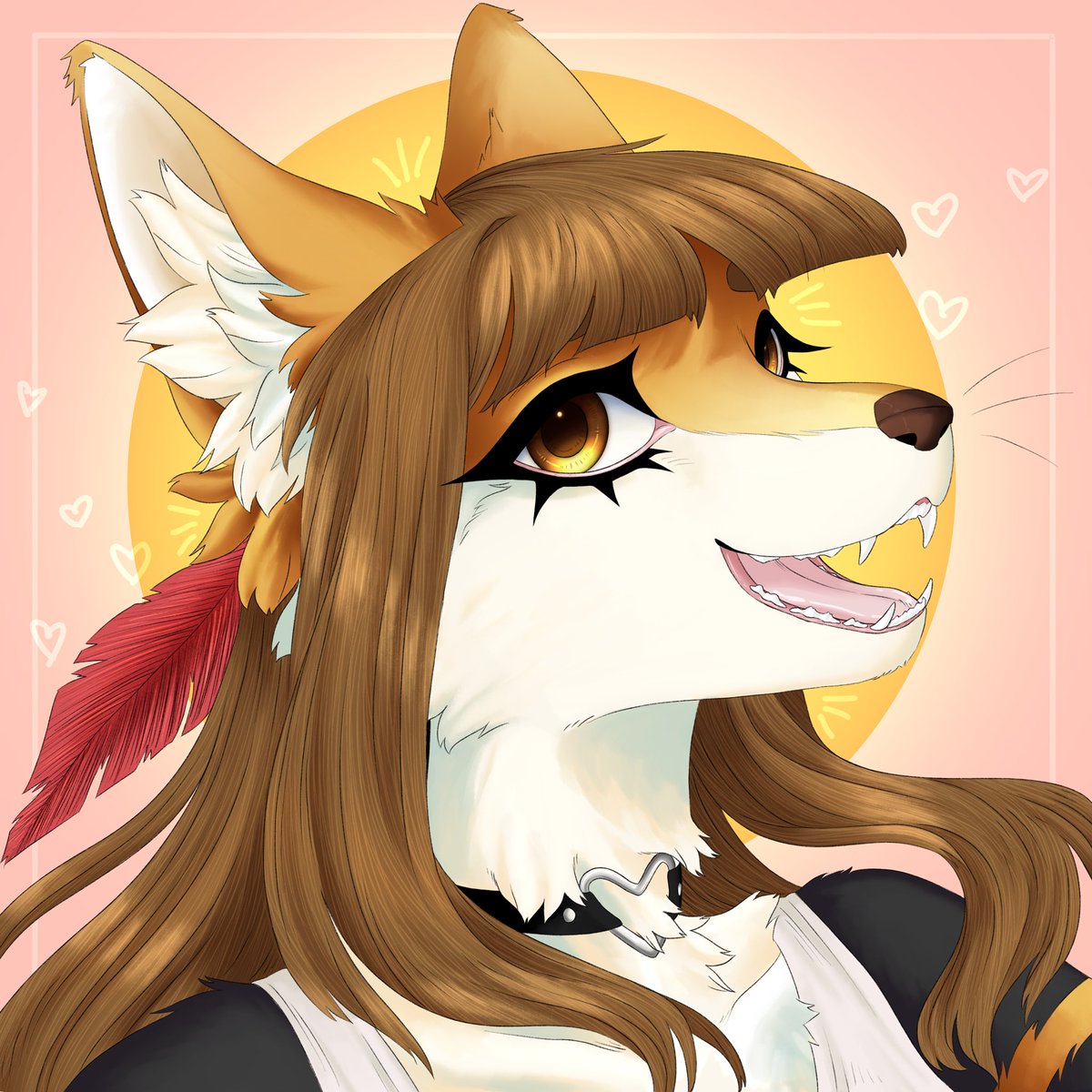giveaway prize for <a href="/Mary_Fox09/">Mary🌸</a> !! Thanks so much to everyone for participating, I’d love to do one of these again some time :) 

#furryartist #furryart #furryheadshot