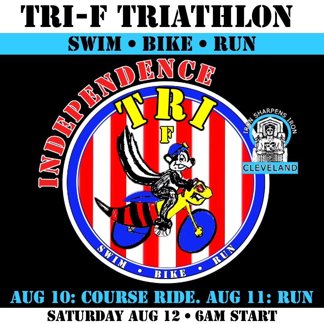 F3Cleveland's tweet photo. Independence Tri-F Triathlon Sprint
AO: 6200 Elmwood Ave, Independence, OH 44131 ( outdoor pool)
DATE: Saturday Aug 12, 600A
THANG:
750m swim (non-member cost $5)
23k Bike: https://t.co/KNYt6JNUPR
5k Run: https://t.co/QIYqU2OUfp
#f3indy #f3playground #f3cleveland https://t.co/bB96EjNaPE