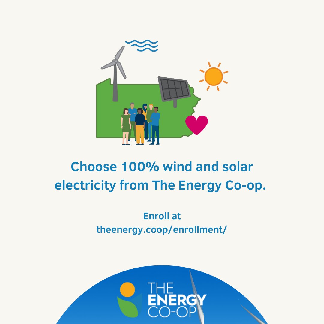 Power your home with 100% wind and solar electricity. Choose Pennsylvania's only nonprofit cooperative supplier of renewable electricity!

#join #cooperative #renewable #wind #solar #electricity #pennsylvania