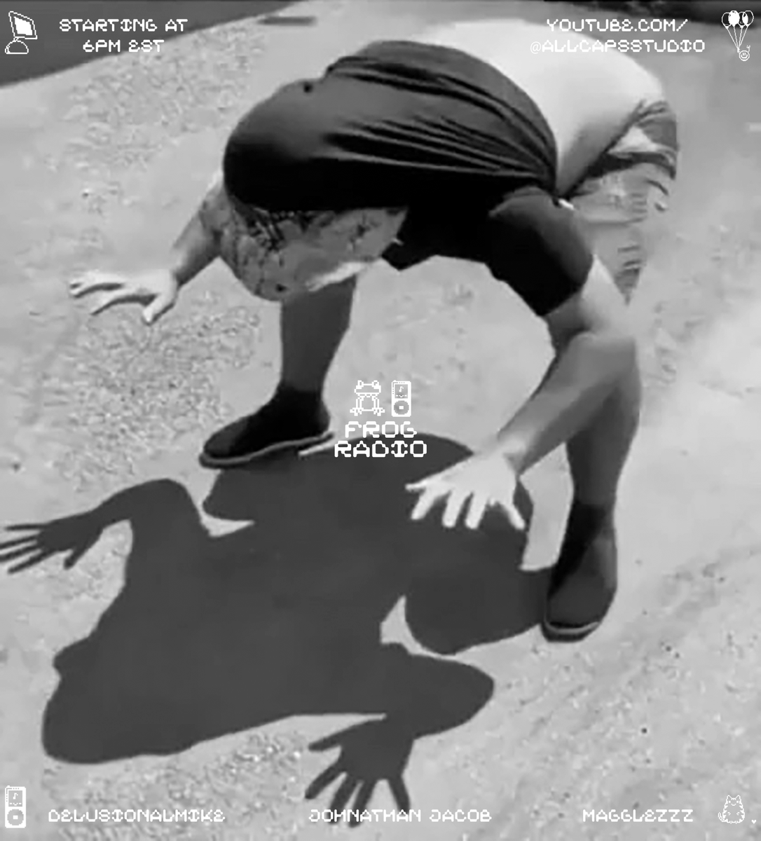 launching the newest segment of All Caps Studio this Sunday, called Frog Radio! We are constantly inspired by music and reference it a lot in the graphics we make, and now we can finally participate in the music space by sharing with you all the DJs that we love and admire!